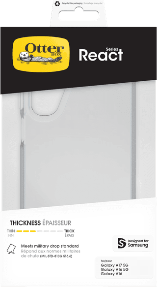 OtterBox React Samsung Galaxy A18/A17 Back Cover Transparent