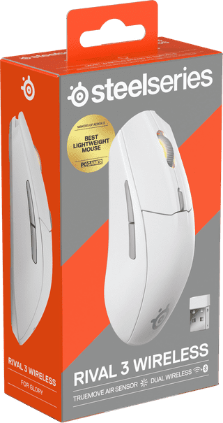SteelSeries Rival 3 Gen 2 Kabellose Gaming-Maus Weiß
