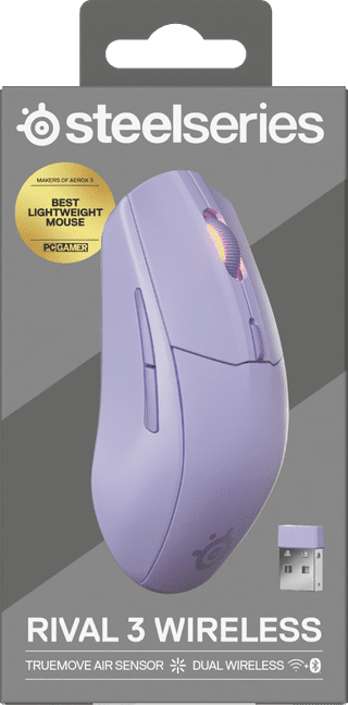 SteelSeries Rival 3 Gen 2 Kabellose Gaming-Maus Lavendel