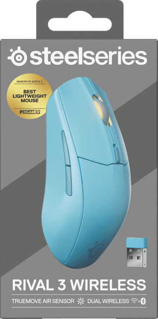 SteelSeries Rival 3 Gen 2 Kabellose Gaming-Maus Aqua