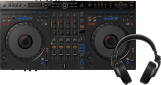 AlphaTheta DDJ-GRV6 + Pioneer DJ HDJ-X5 Schwarz