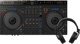 AlphaTheta DDJ-GRV6 + Pioneer DJ HDJ-X7 Schwarz