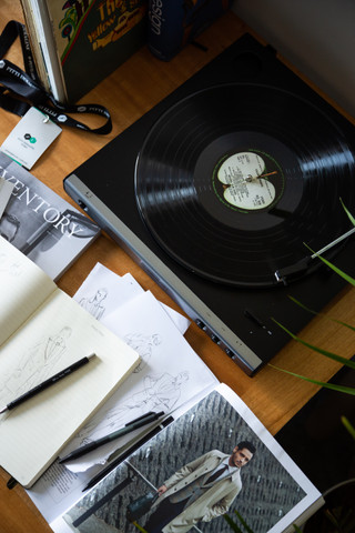 Audio-Technica AT-LP60XUSBGM + Audio-Technica ATH-SP3X Schwarz