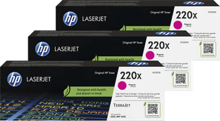 HP 220X LaserJet Toner Cartridge Magenta (3 units)