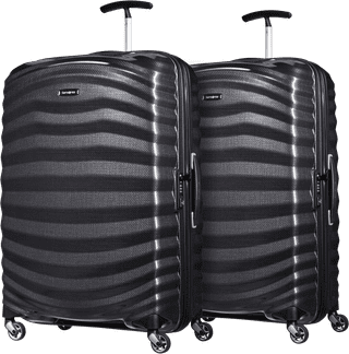 Samsonite Lite-Shock Spinner 75 cm Doppelpack Black