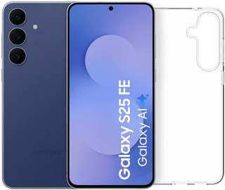 Samsung Galaxy S25 FE 128GB Dunkelblau 5G + BlueBuilt Backcover Transparent