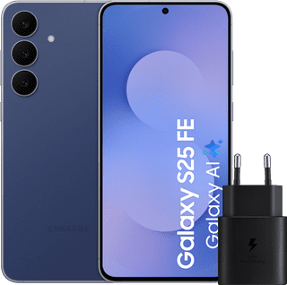 Samsung Galaxy S25 FE 128GB Dunkelblau 5G + Samsung Ladegerät 25 Watt Schwarz