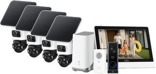 eufyCam S4 4er-Pack + HomeBase 3 + Video Doorbell E340 + Smart Display E10