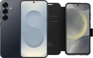 Samsung Galaxy S25 512GB Silver 5G + BlueBuilt Book Case Black