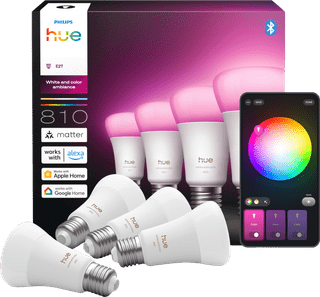 Philips Hue A60 White & Color E27 810 lm 4er-Pack