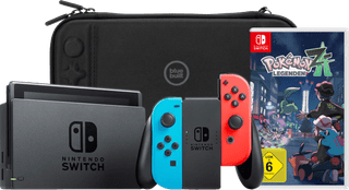 Nintendo Switch Red/Blue + Pokémon Legends: Z-A + BlueBuilt Travel Case