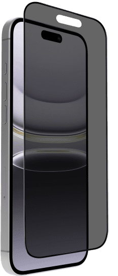 BlueBuilt Apple iPhone 17 Book Case Leather Black + Privacy Filter Screen Protector Duo Pack