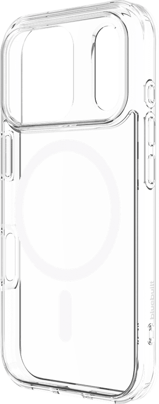 BlueBuilt Protective Back Cover with MagSafe iPhone 17 Pro Transparent + BlueBuilt iPhone 17 Pro Privacy Screen Protector Glass