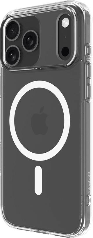 BlueBuilt Protective Back Cover with MagSafe iPhone 17 Pro Max Transparent + BlueBuilt iPhone 17 Pro Max Screen Protector Glass