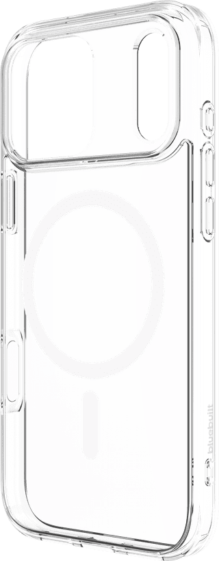 BlueBuilt Protective Back Cover with MagSafe iPhone 17 Pro Max Transparent + BlueBuilt iPhone 17 Pro Max Screen Protector Glass