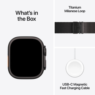 Apple Watch Ultra 3 Cellular 49mm Black Milanese Loop L