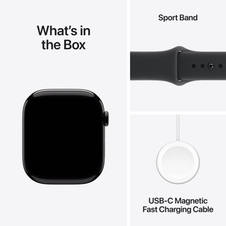 Apple Watch Series 11 46mm Black Sport Band S/M