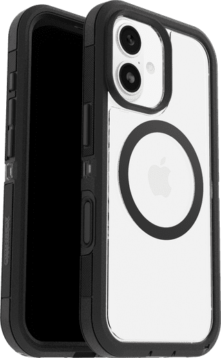 OtterBox Defender Pro XT iPhone 17 Back Cover with MagSafe Magnet Transparent Black Edge