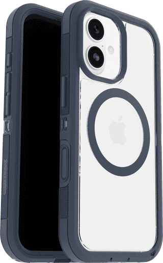 Otterbox Defender Pro XT iPhone 17 Backcover mit MagSafe Magnet Transparent Blauer Rand