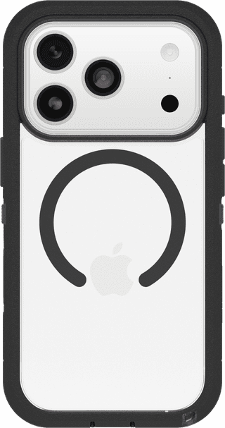 OtterBox Defender Pro XT iPhone 17 Pro Back Cover with MagSafe Magnet Transparent Black