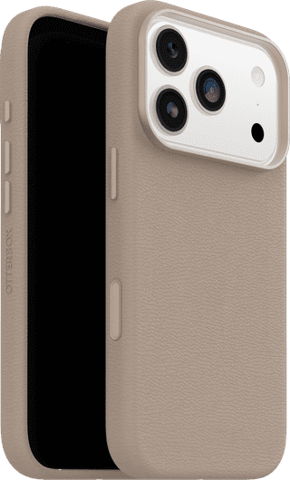 Otterbox Symmetry iPhone 17 Pro Backcover mit MagSafe Magnet Leder Grau