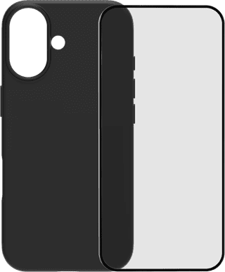 BlueBuilt Backcover iPhone 17 Schwarz + BlueBuilt iPhone 17 Panzerglas