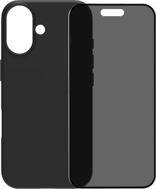 BlueBuilt Back Cover iPhone 17 Black + BlueBuilt iPhone 17 Privacy Screen Protector Glass