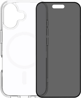 BlueBuilt Protective Backcover mit MagSafe iPhone 17 Transparent + iPhone 17 Panzerglas mit Blickschutzfilter