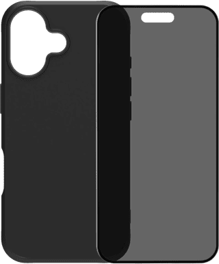 BlueBuilt Protective Backcover mit MagSafe iPhone 17 Schwarz + iPhone 17 Panzerglas mit Blickschutzfilter