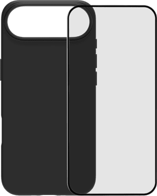 BlueBuilt Backcover iPhone 17 Air Schwarz + BlueBuilt iPhone 17 Air Panzerglas