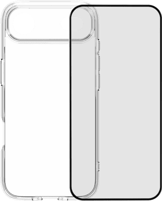 BlueBuilt Protective Backcover iPhone 17 Air Transparent + BlueBuilt iPhone 17 Air Panzerglas