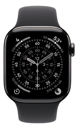 Apple Watch Series 11 Cellular 42 mm Titan Schiefer Sportarmband S/M