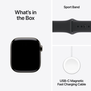 Apple Watch Series 11 Cellular 42 mm Titan Schiefer Sportarmband S/M