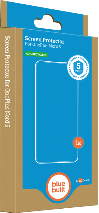 BlueBuilt OnePlus Nord 5 Backcover Schwarz + Panzerglas Doppelpack