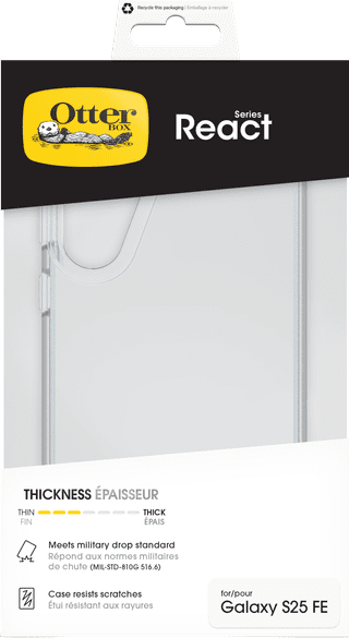 Otterbox React Samsung Galaxy S25 FE Back Cover Transparent