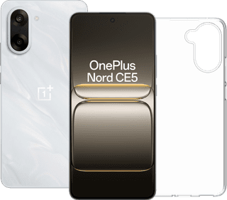 OnePlus Nord CE 5 128GB Weiß 5G + BlueBuilt Backcover Transparent