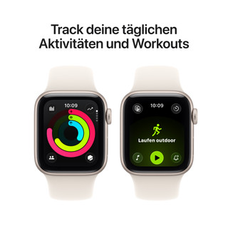 Apple Watch SE (2025) 5G 40 mm Polarstern Sportarmband S/M