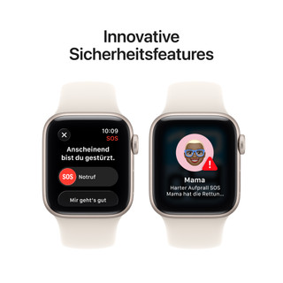 Apple Watch SE (2025) 5G 40 mm Polarstern Sportarmband S/M