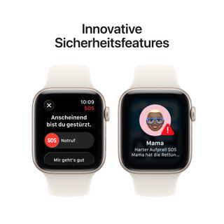 Apple Watch SE 3 44 mm Polarstern Sportarmband M/L