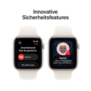 Apple Watch SE (2025) 5G 44 mm Polarstern Sportarmband S/M