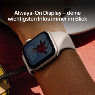 Apple Watch SE (2025) 5G 44 mm Mitternacht Sportarmband S/M