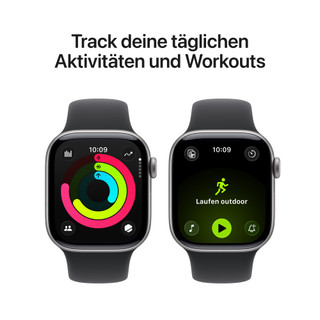 Apple Watch Series 11 42 mm Grau Sportarmband S/M
