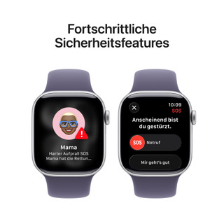Apple Watch Series 11 42 mm Silber Sportarmband S/M