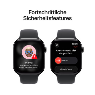 Apple Watch Series 11 5G 46 mm Schwarz Sportarmband M/L