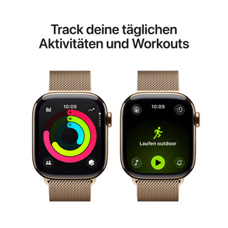 Apple Watch Series 11 5G 42 mm Titan Gold Milanaise Armband