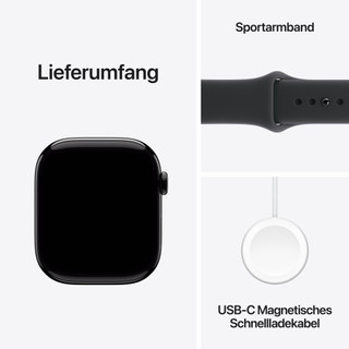 Apple Watch Series 11 5G 46 mm Schwarz Sportarmband M/L