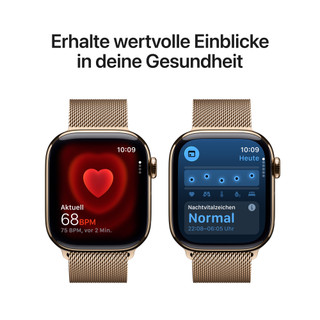 Apple Watch Series 11 5G 42 mm Titan Gold Milanaise Armband