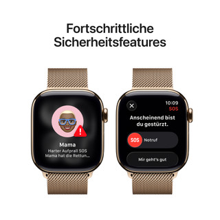 Apple Watch Series 11 5G 42 mm Titan Gold Milanaise Armband