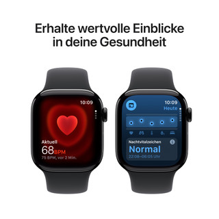 Apple Watch Series 11 5G 42 mm Schwarz Sportarmband S/M