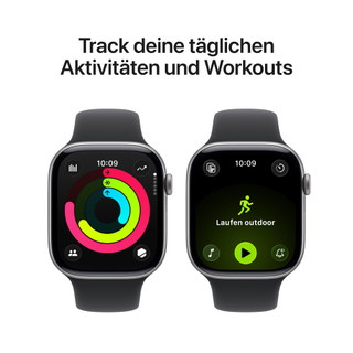 Apple Watch Series 11 46 mm Grau Sportarmband S/M